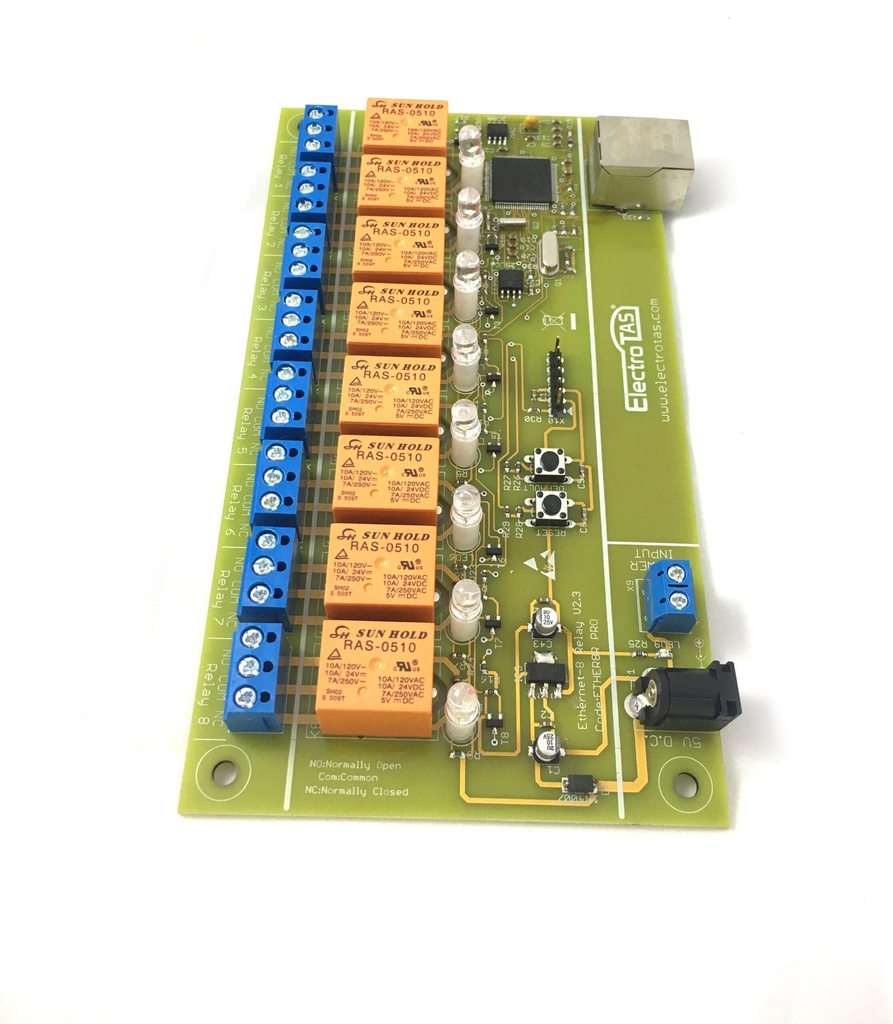 Control ethernet 8 Relay X internet – domotica