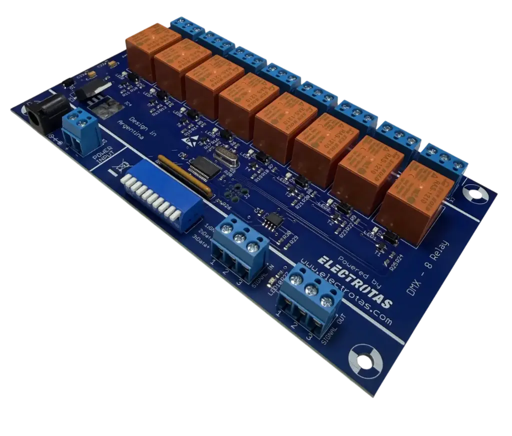 Conversor DMX A 8 Relay