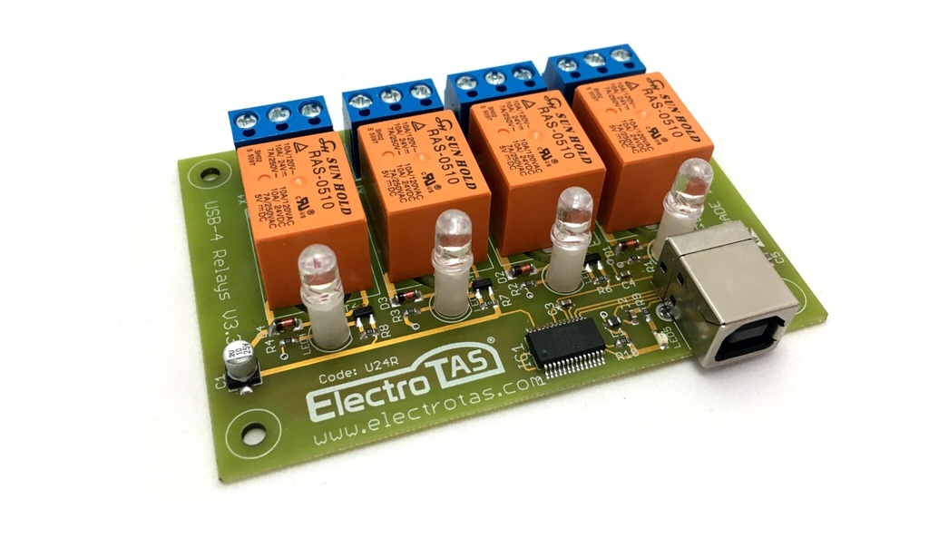 Conversor USB A 4 Relay