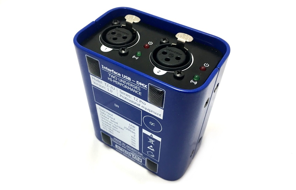 Interface USB – DMX 2 Universos optoacoplada