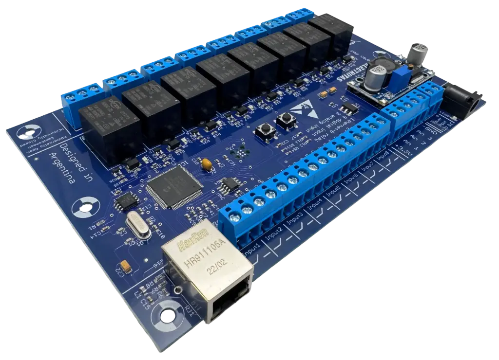 Control ethernet 8 Relay + 8 Entradas X internet – domotica