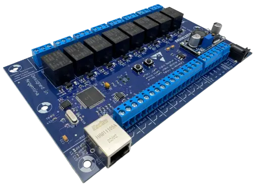 [ETHER8R8I3A] Ethernet Controller – 8 Relays + 8 Digital Inputs + 3 Analog Inputs