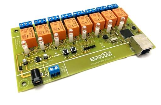 [ETHER8R] Control ethernet 8 Relay X internet – domotica