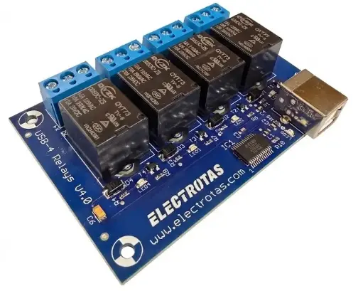 [U24R] USB-to-4-Relay Controller